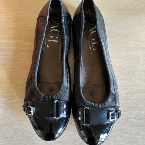 AGL black flats. Size 41 but I always wear a 10 in shoes. - Picture 1 of 4